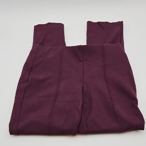 Chico's Rich Burgandy Purple Stretch Waist Pants 0R USA 4R